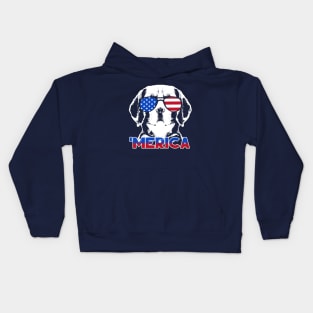 Patriot Beagle Dog Merica Tee Kids Hoodie